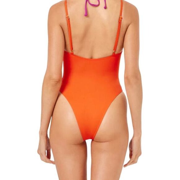 LSPACE Seam-free Marilou One Piece in Berry & Pimento Women’s Size XS - Picture 2 of 9